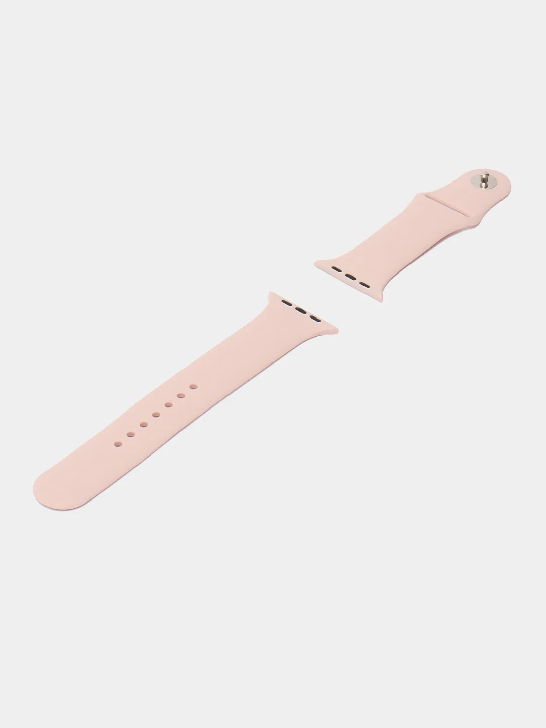 Пудровый силиконовый ремешок для Apple Watch 3, 4, 5, 6, SE, 7 на 38/42/40/44/45