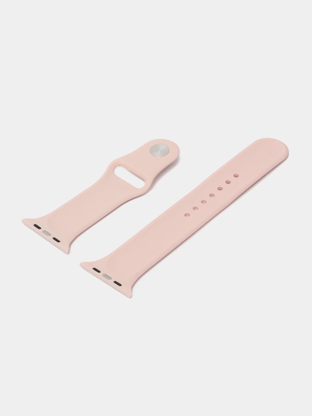 Пудровый силиконовый ремешок для Apple Watch 3, 4, 5, 6, SE, 7 на 38/42/40/44/45