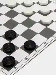 Шашки с виниловым полем, поле 30 х 30 см, d=3 см, h=0,9 см