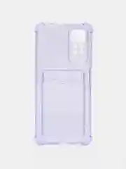 Фиолетовый чехол для Xiaomi Redmi 9С/9Т/10/10C/Note 8/9 Pro/9S/10/10s/11/11s, c карманом для карт