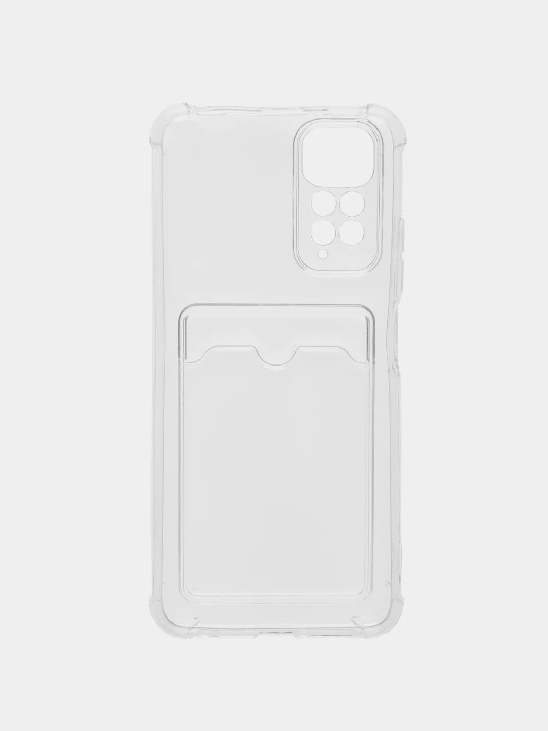 Прозрачный чехол для Xiaomi Redmi 9С/9Т/10/10C/Note 8/9 Pro/9S/10/10s/11/11s, c карманом для карт