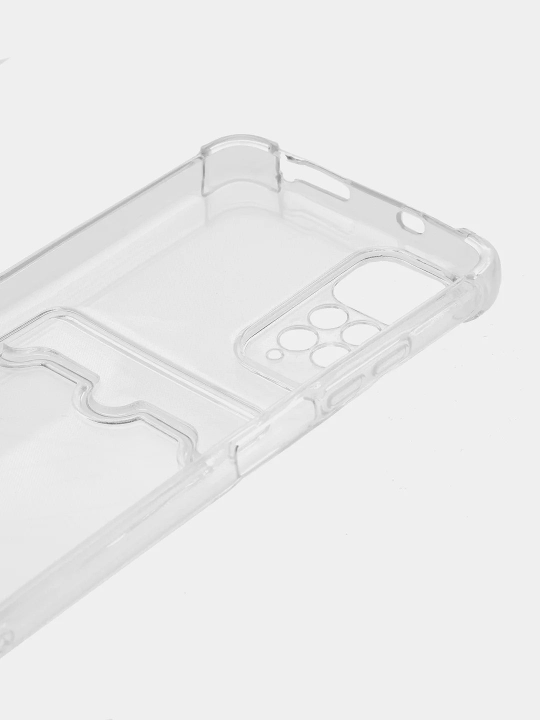 Прозрачный чехол для Xiaomi Redmi 9С/9Т/10/10C/Note 8/9 Pro/9S/10/10s/11/11s, c карманом для карт