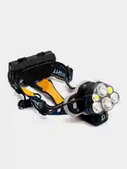 Фонарь налобный, аккумуляторный "Мастер К", 4 LED, 2 COB, USB, 2 аккумуляторные батареи