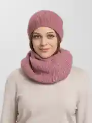 Марсала шапка со снудом/ Шапка зимняя/ Комплект зимний/ Шапка женская