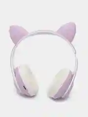 Фиолетовый беспроводные Bluetooth наушники с кошачьими светящимися ушками, Cat Ear VZV-23M