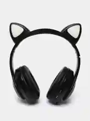 Черный беспроводные Bluetooth наушники с кошачьими светящимися ушками, Cat Ear VZV-23M