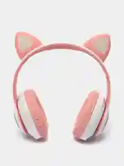 Розовый беспроводные Bluetooth наушники с кошачьими светящимися ушками, Cat Ear VZV-23M