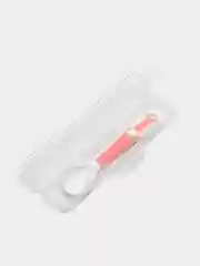 Розовый детская ложка гнущаяся, в контейнере для хранения