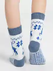 Белый женские шерстяные носки