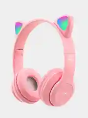 Конфетный беспроводные Bluetooth наушники, с светящимися ушками и встроенным MP3 плеером