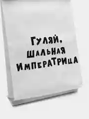 Лазурный подарочные крафт-пакеты с приколами по 1 шт  и 3 шт