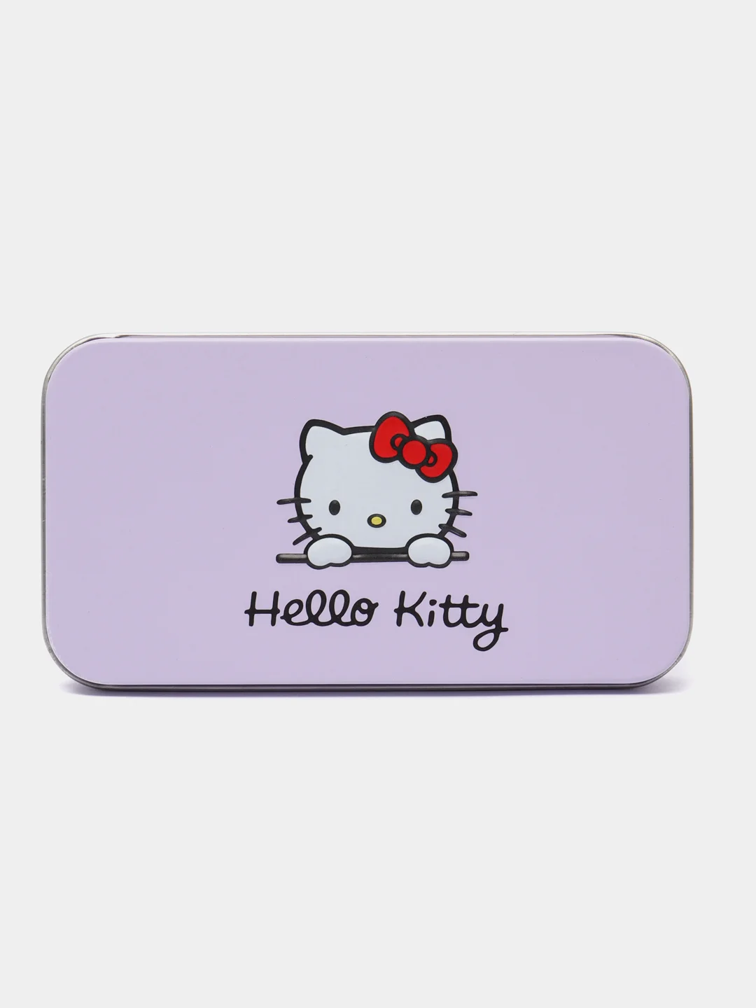 Лавандовый набор кистей для макияжа Hello Kitty, в металлической коробке, 7 штук