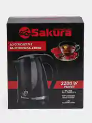 Черный чайник электрический Sakura SA-2318BKG, 1.7 л