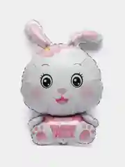Розовый воздушный шар "Заяц", фольгированный