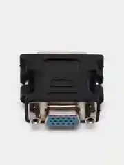 Черный переходник DVI i VGA 24+5