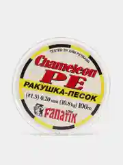 Шнур FANATIK Chameleon PE X4 100 м. (#10,8) 0,20мм. РАКУШКА-ПЕСОК