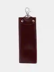 Багровый ключница из натуральной кожи
