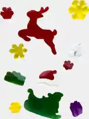 Алый новогодние наклейки на окно , стекло, зеркало