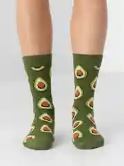 Зеленый носки с принтом
