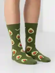 Зеленый носки с принтом