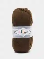 Хаки пряжа Alize Lanagold 800 Акрил 51% Шерсть 49% 100г 800м