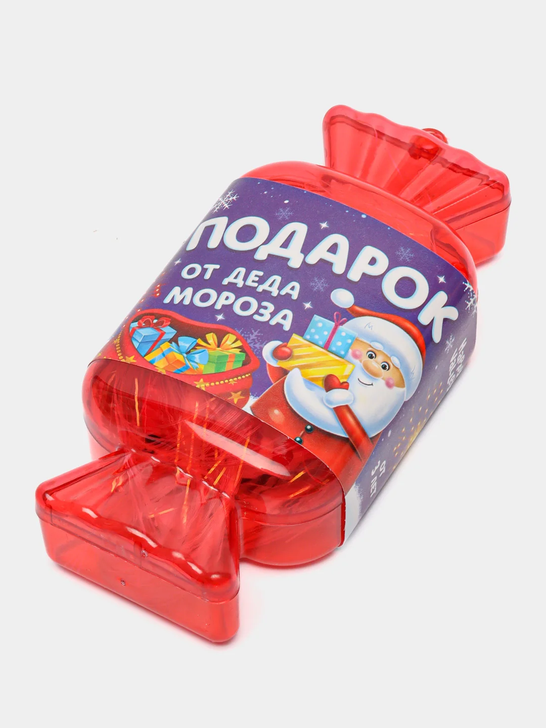 Игрушка-конфетка "Подарок от Деда Мороза": заколка и фигурка