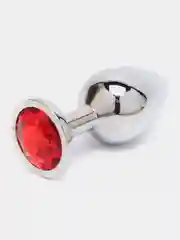Аметистовый анальная пробка с кристаллом