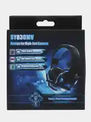 Красный наушники игровые SY830MV с микрофоном/ Игровая гарнитура/ Компьютерные игровые наушники