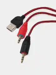 Красный наушники игровые SY830MV с микрофоном/ Игровая гарнитура/ Компьютерные игровые наушники