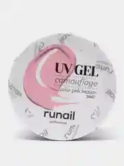 Гель для наращивания ногтей RUNAIL, камуфлирующий УФ - гель для маникюра, полигель 15 мл