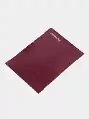 Бордовый обложка для паспорта из натуральной кожи