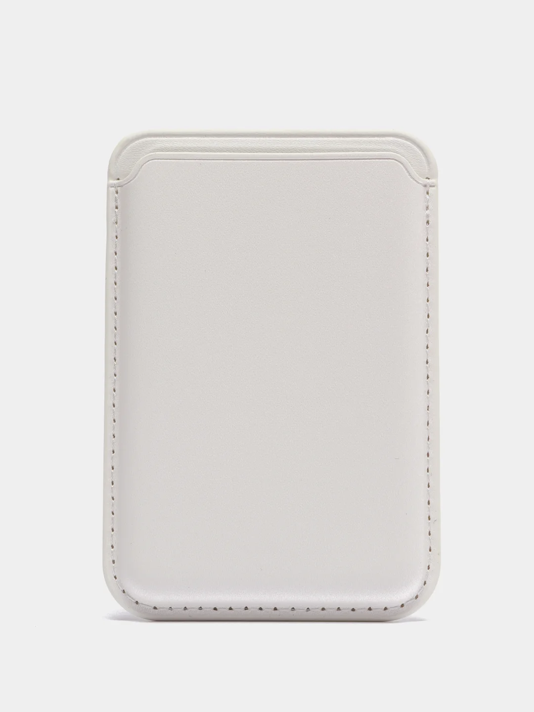 Серебряный кошелек из эко-кожи для карт MagSafe Leather Wallet на iPhone 12, 13 ProMax