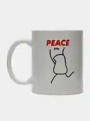 Кружка сублимация "Peaceдец", с нанесением