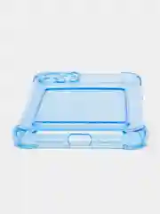 Голубой чехол c карманом для карт iPhone 7 8 Plus X XS XR 11 Pro Max 12 13 mini 14 прозрачный