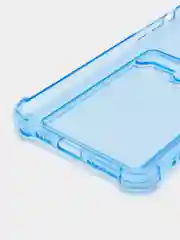 Голубой чехол c карманом для карт iPhone 7 8 Plus X XS XR 11 Pro Max 12 13 mini 14 прозрачный