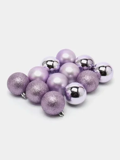 Золотой набор ёлочных игрушек, 12 штук, 5 см