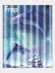 Штора для ванной комнаты Frap, 12 колец, тканевая штора, штора с рисунком,шторка