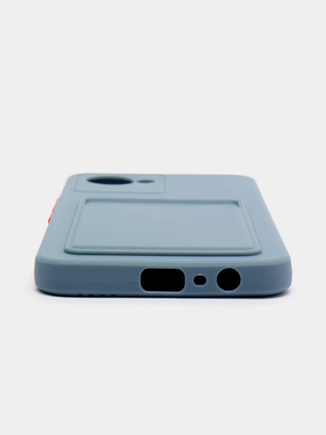 Серый чехол REALME C30S / REALME C30 / Narzo 50i prime с карманом для карточки, и защитой камеры