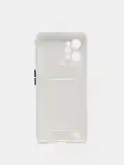 Алый чехол REALME C31 с карманом для карточки, и защитой камеры