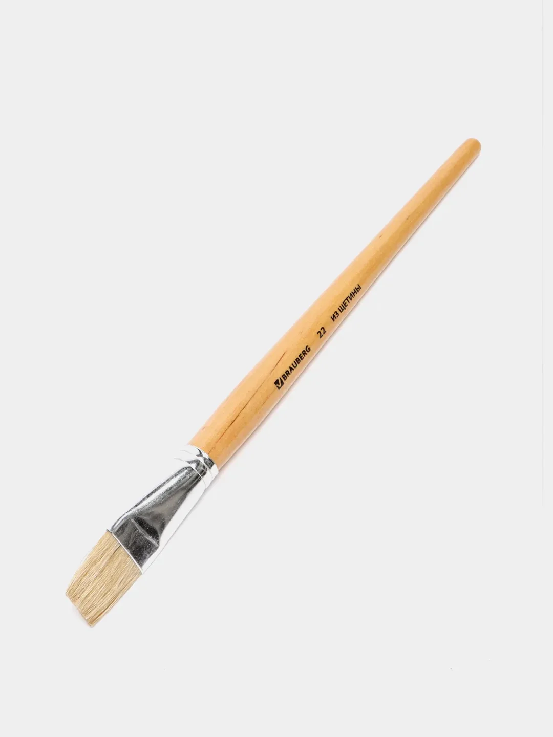 Кисть BRAUBERG, щетина, плоская, № 22, 200207