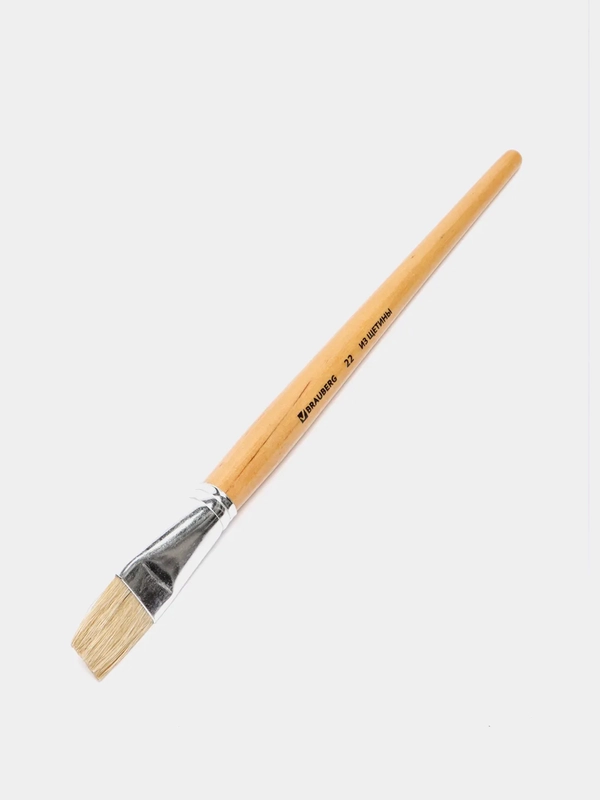 Кисть BRAUBERG, щетина, плоская, № 22, 200207