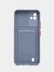 Розовый чехол Realme C20, Realme C11 2021  карман для пластиковой карточки