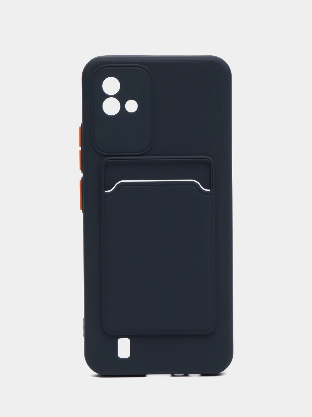 Темно-синий чехол Realme C20, Realme C11 2021  карман для пластиковой карточки