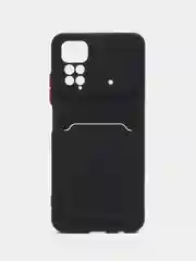 Черный чехол для Redmi Note 11 4G 2022  / NOTE 11S с карманом для  пластиковой карточки