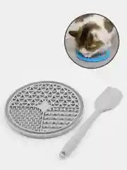 Коврик-миска для медленного кормления кошек и собак, с лопаткой