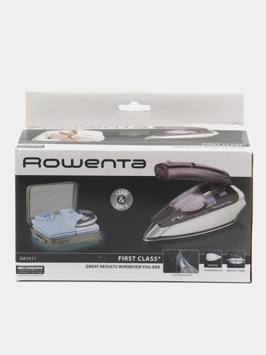 Утюг дорожный ROWENTA First Class DA1511F1, 1000Вт, стальная подошва Microsteam200