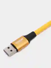 Желтый мощный кабель для БЫСТРОЙ зарядки 3А: USB - Lightning, Micro, Type-C, провод шнур зарядник