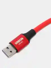 Красный мощный кабель для БЫСТРОЙ зарядки 3А: USB - Lightning, Micro, Type-C, провод шнур зарядник