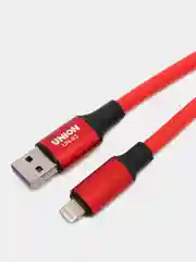 Красный мощный кабель для БЫСТРОЙ зарядки 3А: USB - Lightning, Micro, Type-C, провод шнур зарядник
