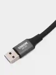 Черный мощный кабель для БЫСТРОЙ зарядки 3А: USB - Lightning, Micro, Type-C, провод шнур зарядник